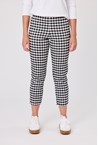 ARCHIE 7/8 CHECK PANT - blk/white